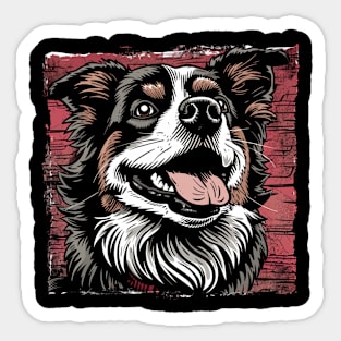 Retro Art American Pit Bull Terrier Dog Lover Sticker